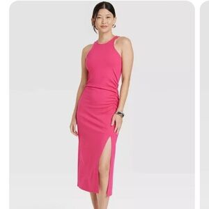 A New Day Sleeveless Ponte Racerback Midi Dress.    Size Large.